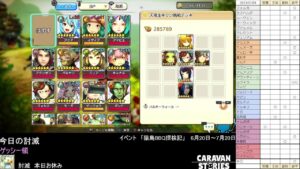 PS4版　キャラバンストーリーズ　日課　2023/07/09